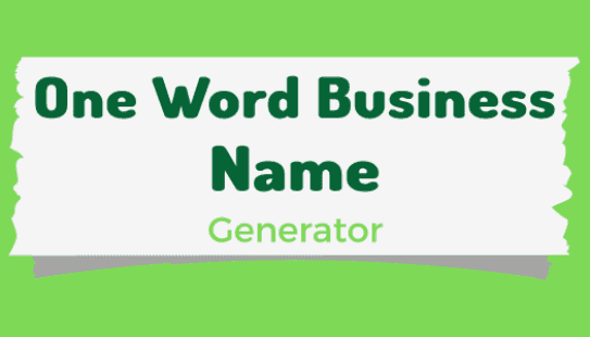 One Word Business Name Generator